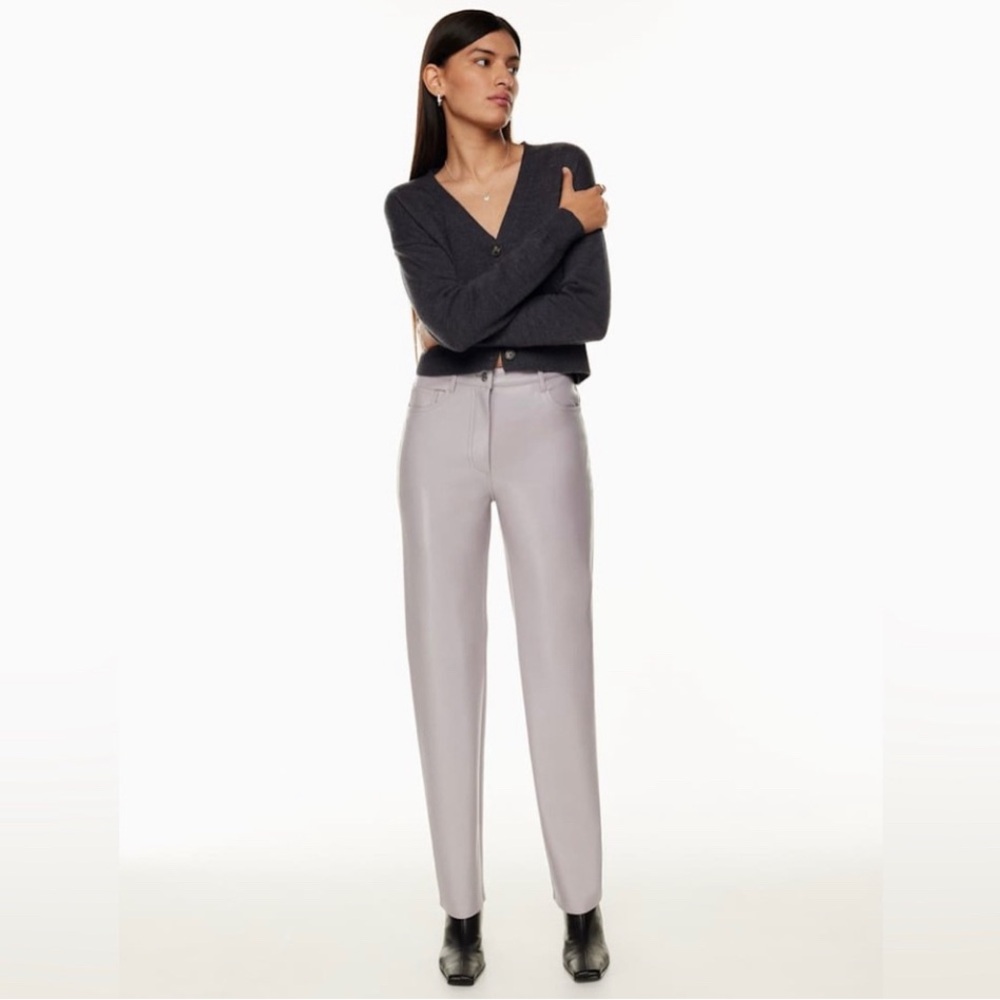 Aritzia Wilfred The Melina™ Pant High-waisted Spring New Vegan Leather Sz 0,4